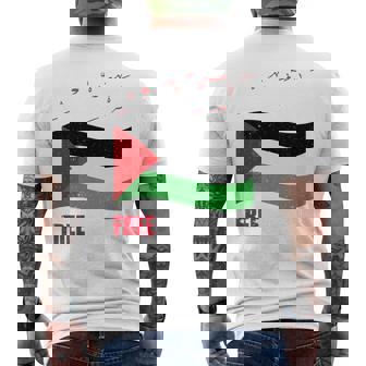 Bandera De Palestina En Árabe Para Palistinos Y Palestinos Manga Larga Camiseta Hombre Estampado Espalda - Regaloses