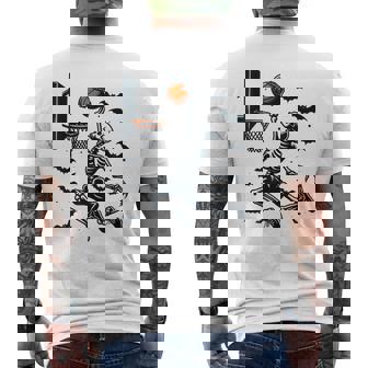 Basketball Skeleton Halloween Skeleton Basketball Player Men's T-shirt Back Print | Seseable FR