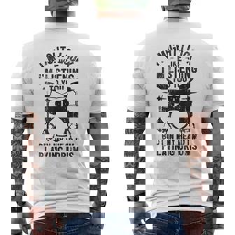 Baterista Que Podría Parecer Que Estoy Escuchando Tocar La Banda De Batería Camiseta Hombre Estampado Espalda - Regaloses