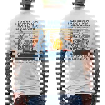 I Like Beer And Belgian Malinois And Maybe 3 People Men's T-shirt Back Print - Monsterry