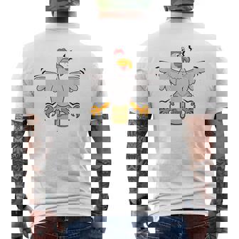 BEER CAN CHICKEN BBQ Shirt Cute Backyard BBQ Grill Men's Back Print T-Shirt - Monsterry