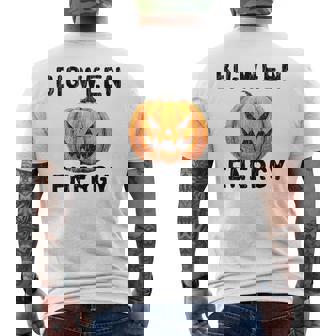 Big Ween Energy Spooky Pumpkin Face Halloween Men's T-shirt Back Print - Thegiftio UK