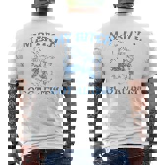 My Bitch Got Autism Saying Meme Men's T-shirt Back Print | Seseable UK