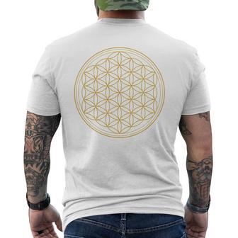 Blume Des Lebens Symbol Der Grundformen Der Raumzeit T-Shirt mit Rückendruck - Geschenkecke