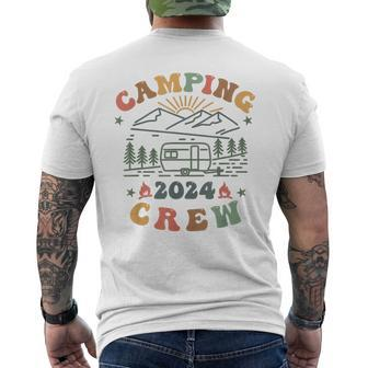 Camping Crew 2024 Familienpassender Sommertrip Camp Retro T-Shirt mit Rückendruck - Seseable