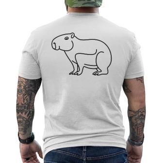 Capybara Minimalism T-Shirt mit Rückendruck - Geschenkecke