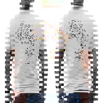 Carte De L'afrique Avecisage De Léopard Motif Africain T-shirt imprimé au dos - Cadeauxyz