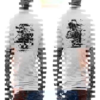 Chasseur Sanglier Motiv Chasse Chasseur Sanglier T-shirt imprimé au dos - Cadeauxyz