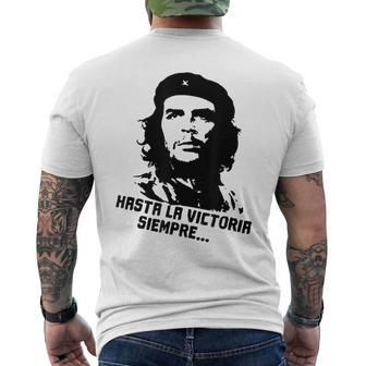 Che Guevara Cuban Revolution Hasta Laictoria Siempre Red T-Shirt mit Rückendruck - Geschenkecke