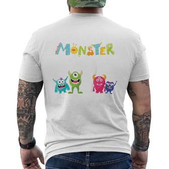 Children's 3Rd Birthday Ich Bin Schon 3 Jahre Junge Kleine Monster T-Shirt mit Rückendruck - Geschenkecke