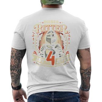 Children's 4Th Birthday Dieser Ritter Ist 4 Jahre T T-Shirt mit Rückendruck - Geschenkecke