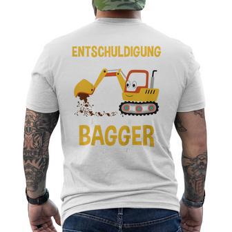 Children's Excuse Das Ich Zu Spät Bin Digger Driver Boy Digger 80 T-Shirt mit Rückendruck - Seseable