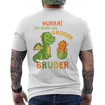 Children's Ich Werde Ein Großer Bruder Dinosaur Dino Bru T-Shirt mit Rückendruck - Geschenkecke