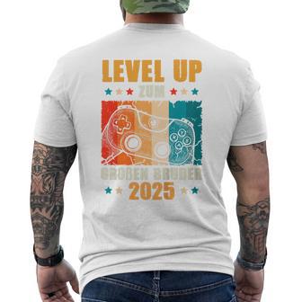 Children's Level Up Zum Großen Bruder 2025 T-Shirt mit Rückendruck - Geschenkecke