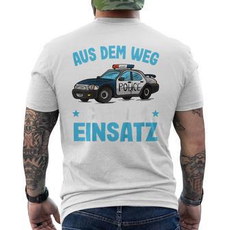 Children's Police Aus Dem Weg Bin Im Einsatz Boys Police T-Shirt mit Rückendruck - Geschenkecke