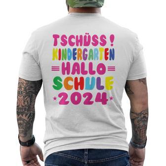 Children's Tschüss Kindergarten Hello School 2024 1St Class T-Shirt mit Rückendruck - Seseable