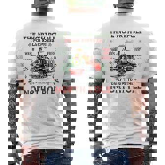 Christmas The North Pole Polar Express The North Pole Xmas Men's Back Print T-Shirt - Monsterry