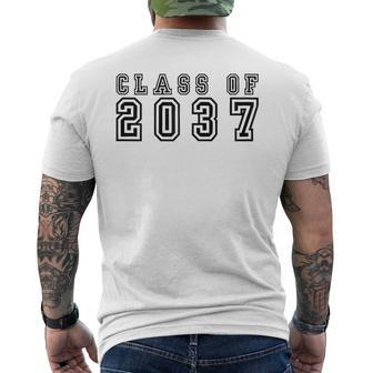 Class Of 2037 Growing Up SchoolGraduationSchool Memory Men's T-shirt Back Print - Monsterry DE