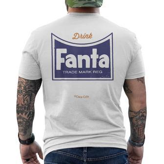 Coca-Colaintage Fanta Logo Drink Fanta Trade Mark Reg T-Shirt mit Rückendruck - Geschenkecke