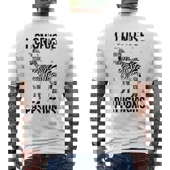 I Confuse Physicians Rare Disease Awareness Zebra Ribbon Men's T-shirt Back Print - Thegiftio