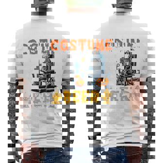 My Costume Now Give Me A Beer Halloween Skeleton Drinking Men's T-shirt Back Print - Thegiftio