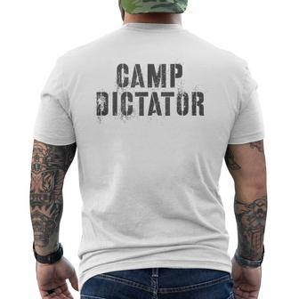 Crazy Camp Dictator Campground Director Summer Campsite Boss Men's T-shirt Back Print - Monsterry UK