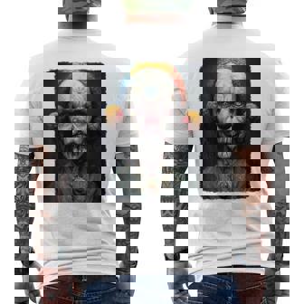 Creepy Clown Evil Scary Clown Insane Horror Halloween Men's T-shirt Back Print - Monsterry