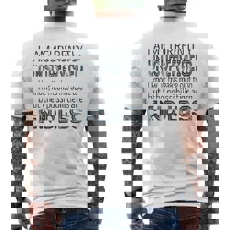 Currently Unsupervised With Endless Possibilities Men's T-shirt Back Print - Thegiftio UK