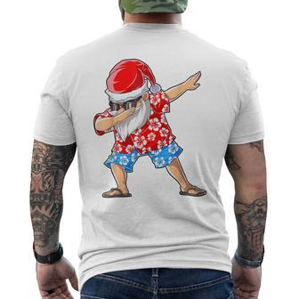 Dabbing Santa Christmas In July Boys Hawaiian Xmas Dab Men's T-shirt Back Print - Monsterry CA
