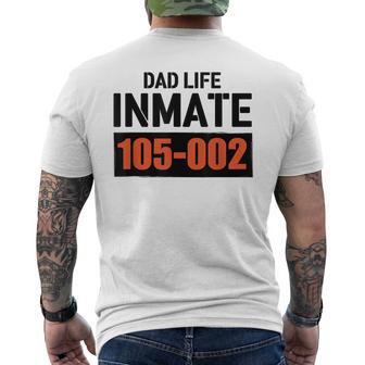 Dad Life Prisoner Inmate County Jail Halloween Costume Men's T-shirt Back Print - Thegiftio UK
