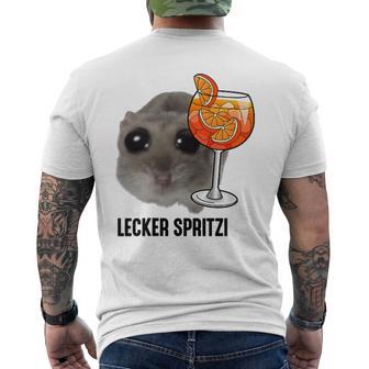 Delicious Spritzi X Sad Hamster Meme Boy Hallöchen Aperölchen T-Shirt mit Rückendruck - Geschenkecke