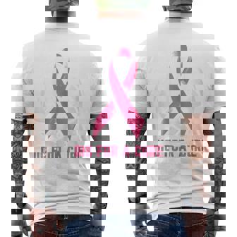Dig For A Cure Breast Cancer Awareness Volleyball Pink Out Men's T-shirt Back Print - Thegiftio UK