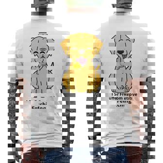 Dog Suffers From Repetitive Fetching Tennis Ball Play Pet Men's Back Print T-Shirt - Monsterry