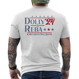 Dolly And Reba 2024 Make America Fancy Again Retro Vintage Men's T-shirt Back Print | Mazezy