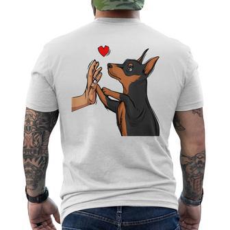 Dwarf Pinscher Liebe Miniature Pinscher Dog Holder T-Shirt mit Rückendruck - Geschenkecke