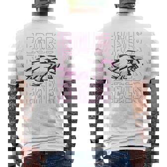 Eagle Pink Out Breast Cancer Awareness Men's T-shirt Back Print - Thegiftio UK