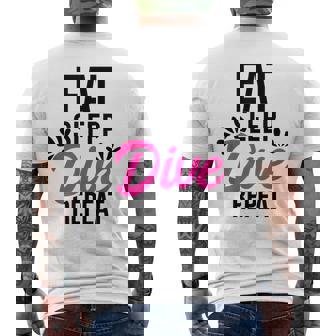 Eat Sleep Dive Repeat Motivational Ace027a Men's T-shirt Back Print - Monsterry