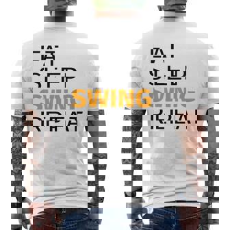 Eat Sleep Swing Repeat Swingers Lifestyle Men's T-shirt Back Print - Monsterry