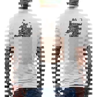 Elephant Pocket Cute Elephant Pocket Tank Top Men's Back Print T-Shirt - Monsterry