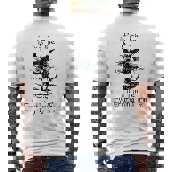 Está Bien Estoy Bien Todo Está Bien Gato Divertido Camiseta Hombre Estampado Espalda - Regaloses