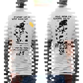 Excuse Me Have You Paid The Cheese Tax Social Media Meme Men's T-shirt Back Print - Monsterry
