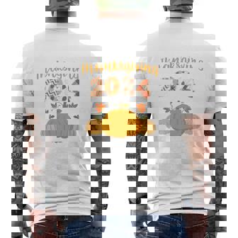 Family Thanksgiving 2024 Thankful For My Tribe Group Dinner Men's T-shirt Back Print - Monsterry