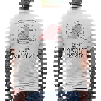 Favorite Sleep Napping Pig Piglet & Piggy Pajama Men's T-shirt Back Print | Seseable UK