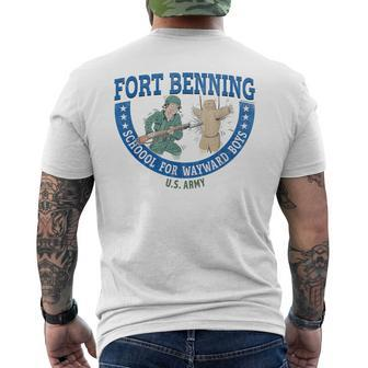 Fort Benning School For Wayward Boys Retro Look Lights Men's T-shirt Back Print - Monsterry UK