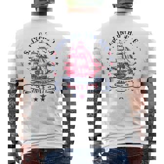 Fourth Of July Spilling The Tea 1773 American History Men's T-shirt Back Print - Thegiftio UK