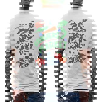 FRESH PRODUCE DAILY GROWERS MARKET SUPPORT Design Men's Back Print T-Shirt - Monsterry