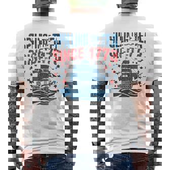 4Th Of July Spilling The Tea Since 1773 Fourth Of July Men's T-shirt Back Print - Monsterry