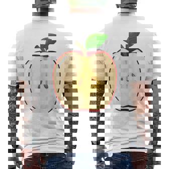 Apple Fruit Cosplay Lazy Easy Diy Costume Halloween Men's T-shirt Back Print - Thegiftio