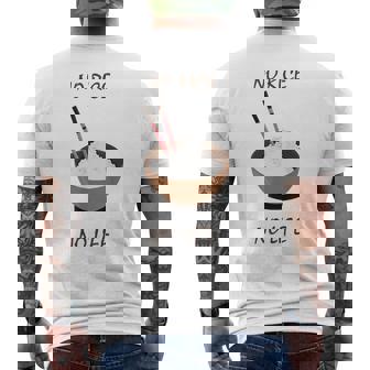 Asian No Rice No Life Chinese Joke Men's T-shirt Back Print - Monsterry