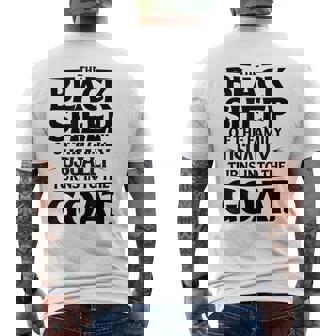 The Black Sheep Of The Family Usually Turns Into Goat Men's T-shirt Back Print - Thegiftio UK